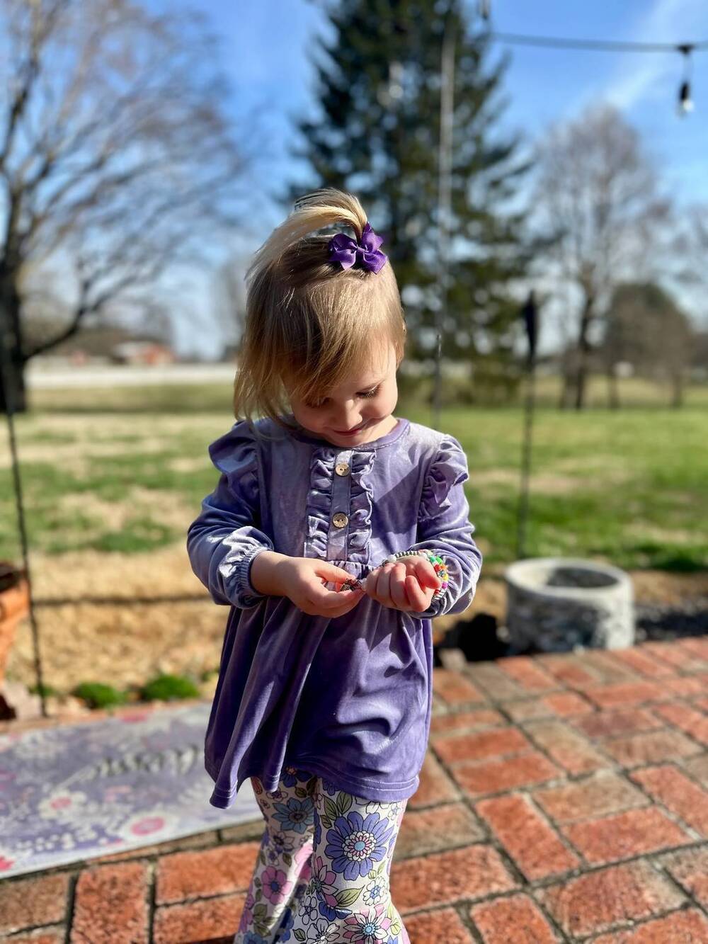 NEW MELINA & ME girl's bloom outfit set in purple